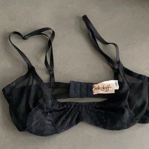 🖤 Sokoloff lace black bra size 32C